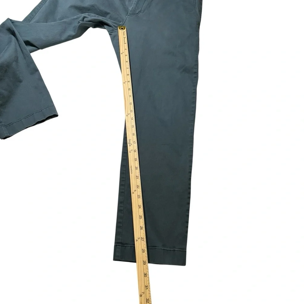 J. Crew 484 Slim Fit Chino Tech Pants Men's 33x30 Green Casual Preppy- See Desc